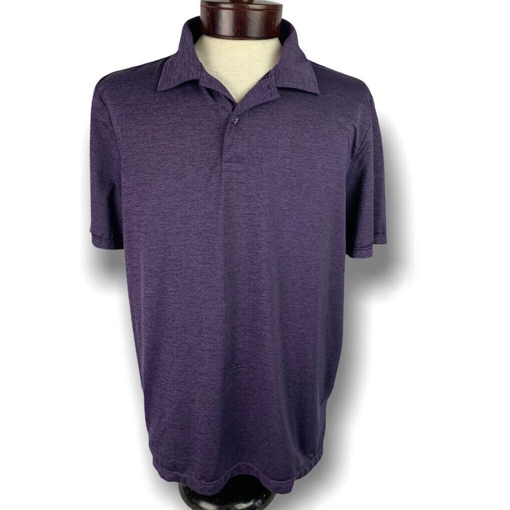 Large Weatherproof Cool Short Sleeve Polo Shirt Men's Purple Golf‎